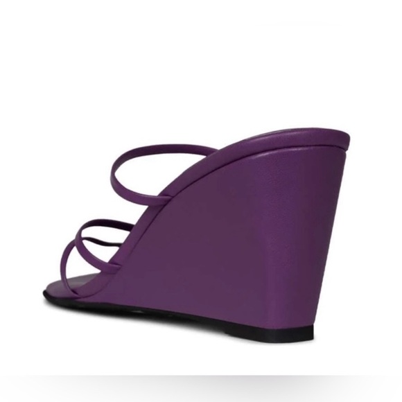 NEW Jeffrey Campbell Palate Slingback Wedge Sandal Purple sz 8.5 - Picture 3 of 5
